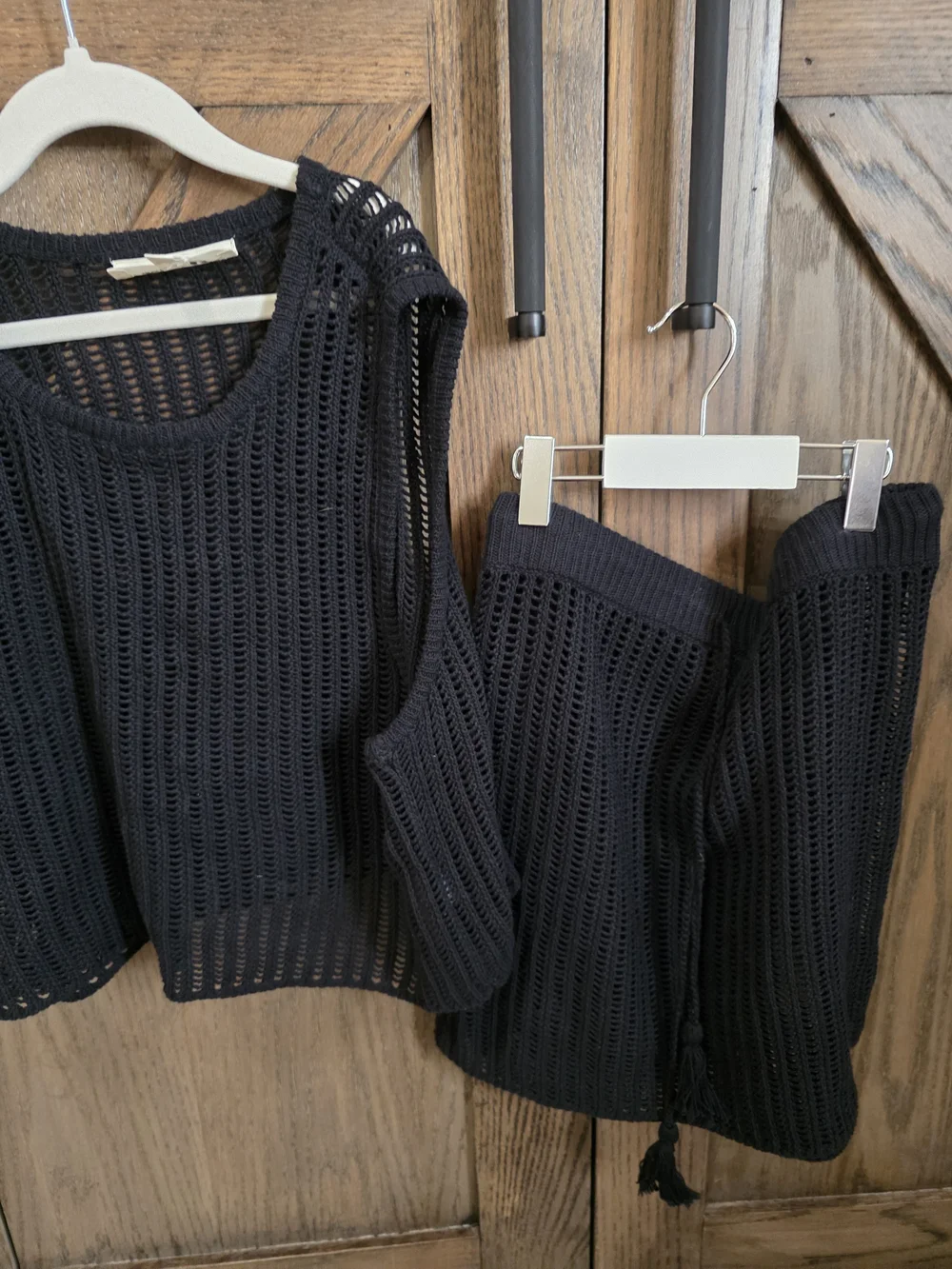 l*space Black Crochet Knit Two-Piece Set - Picture 4 of 4
